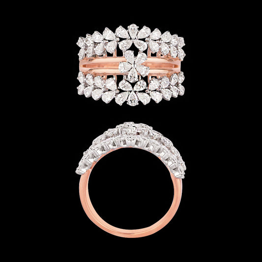 18K Rose Gold Diamond Ring - 1.49ct VVS-EF