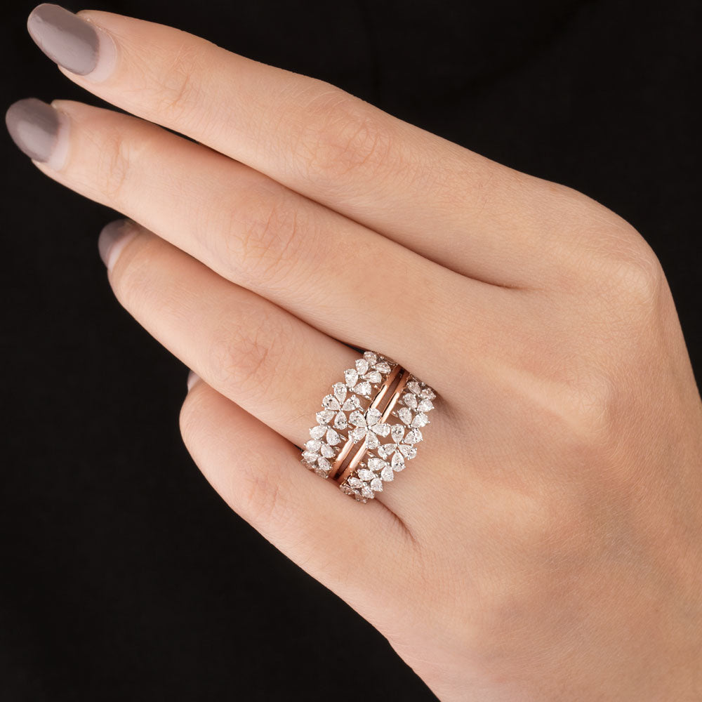 18K Rose Gold Diamond Ring - 1.49ct VVS-EF