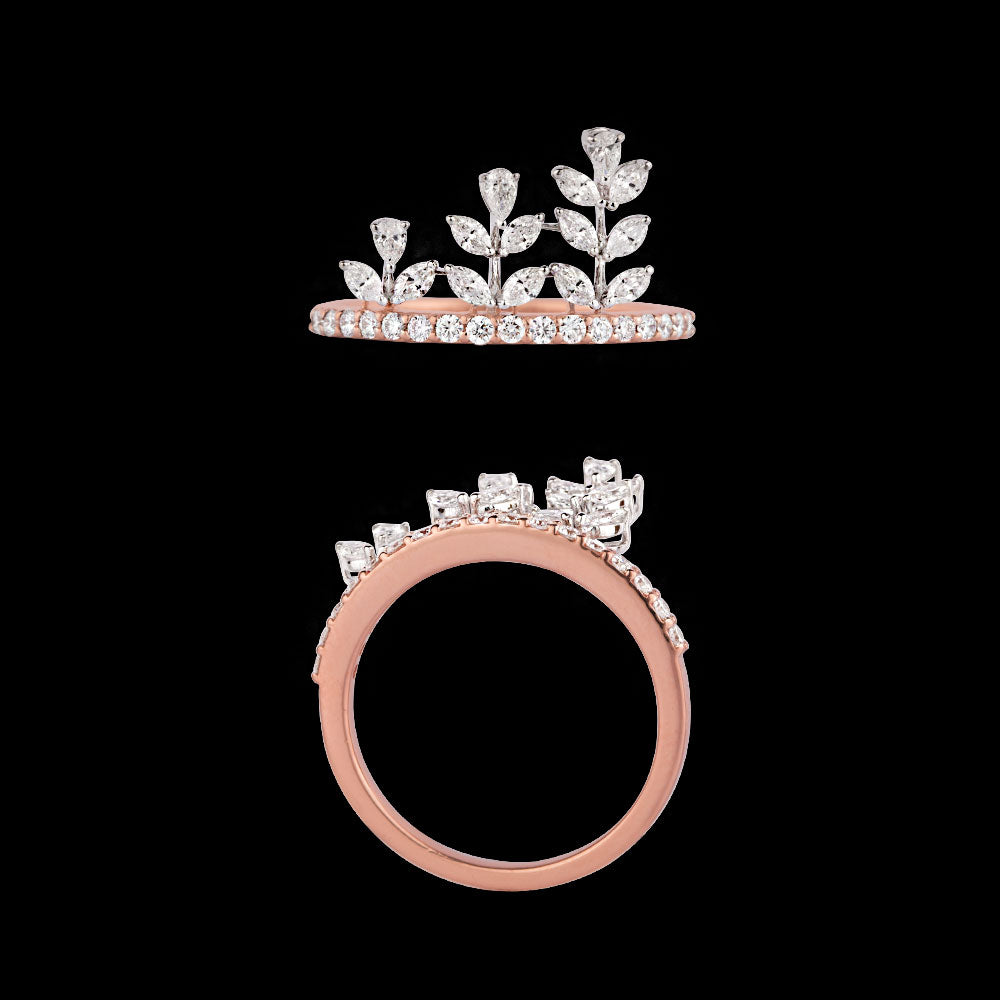 18K Rose Gold Diamond Ring - 0.634ct VVS-EF