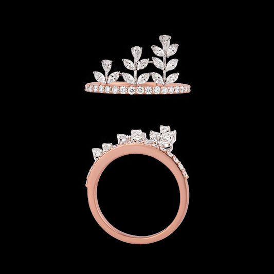 18K Rose Gold Diamond Ring - 0.634ct VVS-EF