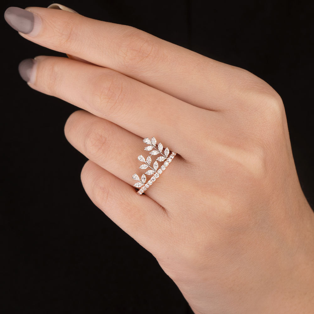 18K Rose Gold Diamond Ring - 0.634ct VVS-EF