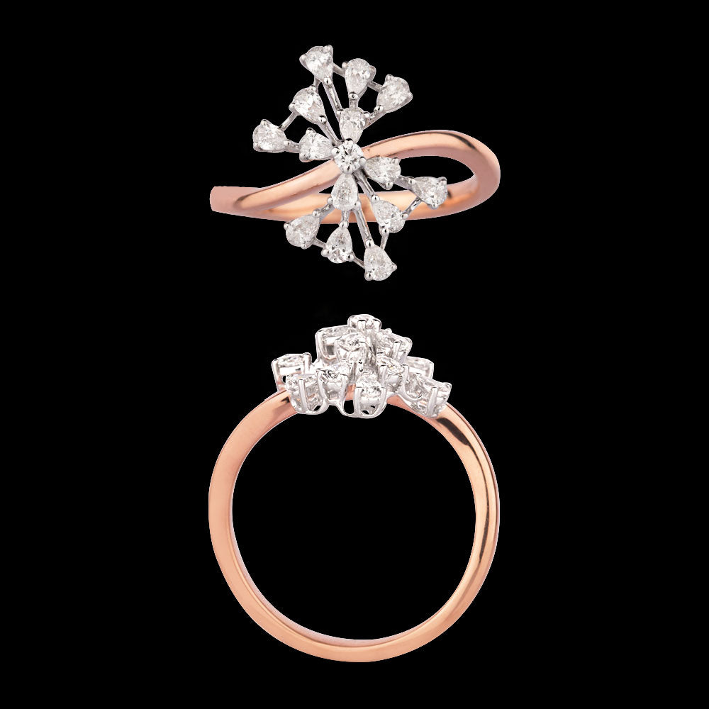 18K Rose Gold Diamond Ring - 0.461ct VVS-EF