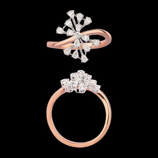 18K Rose Gold Diamond Ring - 0.461ct VVS-EF