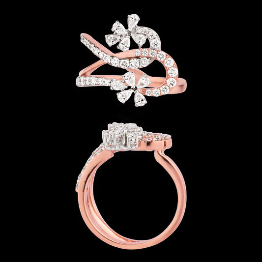 18K Rose Gold Diamond Ring - 0.701ct VVS-VS-EF