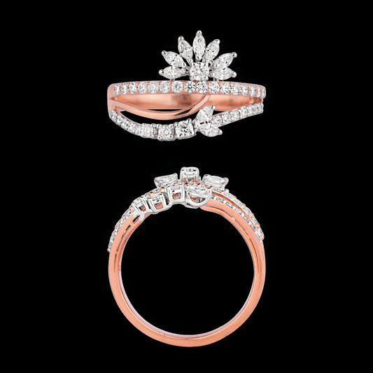 18K Rose Gold Diamond Ring - 0.667ct VVS-EF