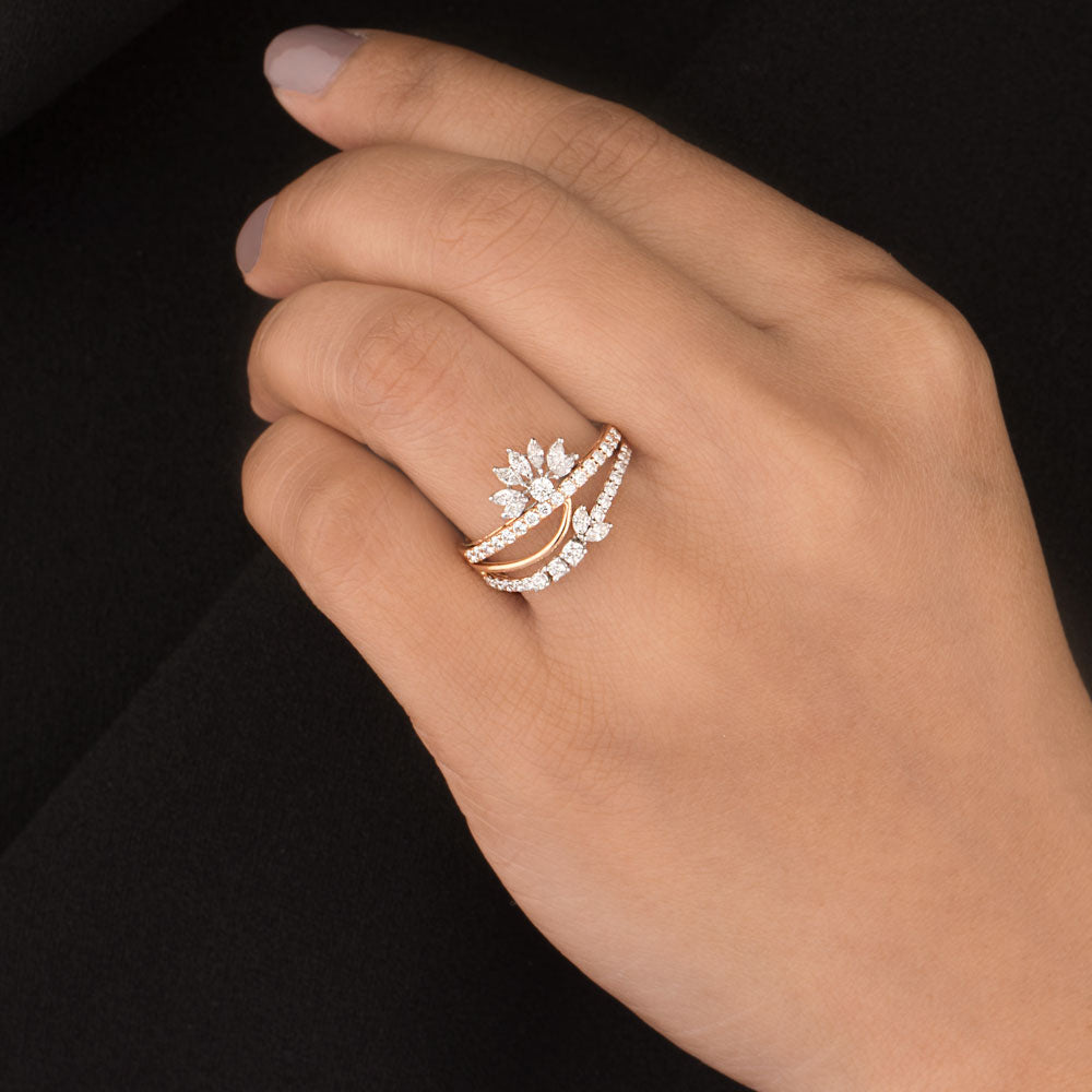 18K Rose Gold Diamond Ring - 0.667ct VVS-EF