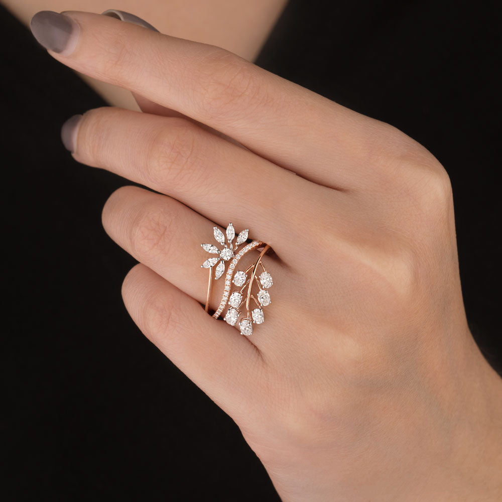 18K Rose Gold Diamond Ring - 0.98ct VVS-VS-EF