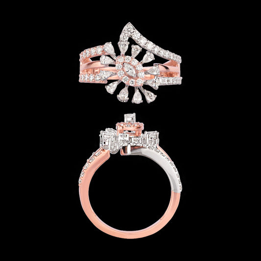 18K Rose Gold Diamond Ring - 0.982ct VVS-EF