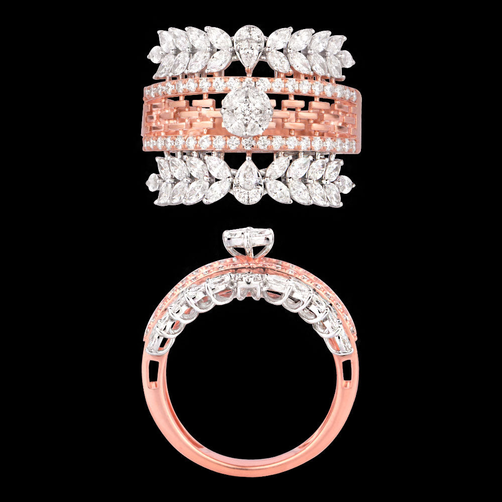 18K Rose Gold Diamond Ring - 1.508ct VVS-EF