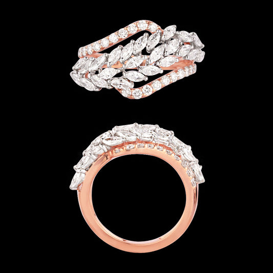 18K Rose Gold Diamond Ring - 1.375ct VVS-VS-EF