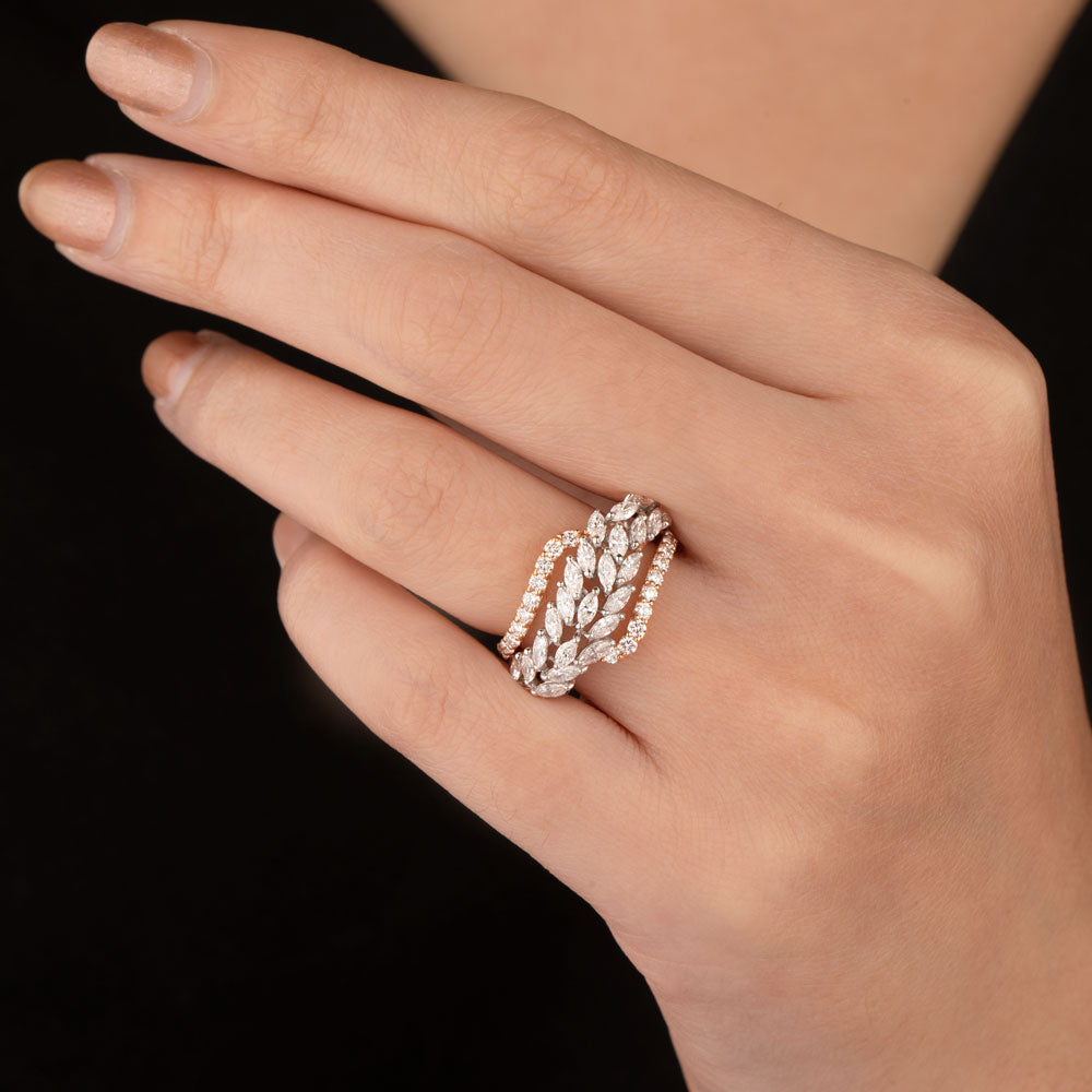 18K Rose Gold Diamond Ring - 1.375ct VVS-VS-EF