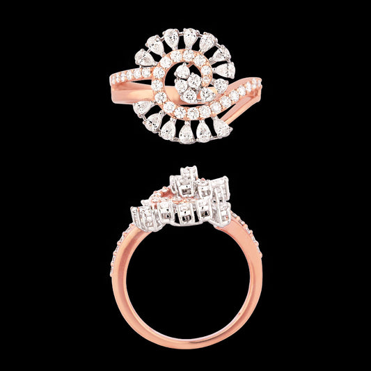 18K Rose Gold Diamond Ring - 0.864ct VVS-VS-EF