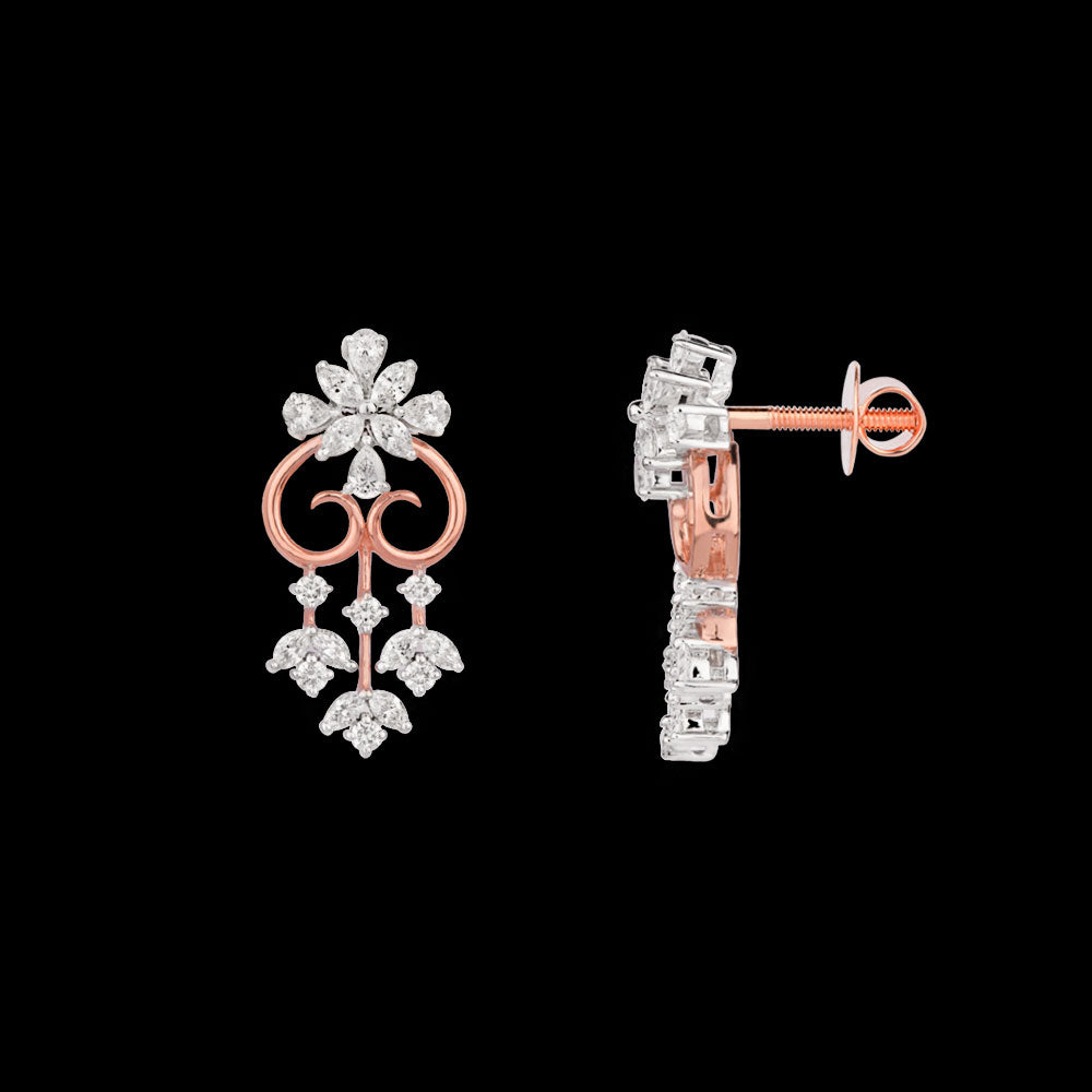 18K Rose Gold Diamond Jewellery - 0.933ct VVS-EF