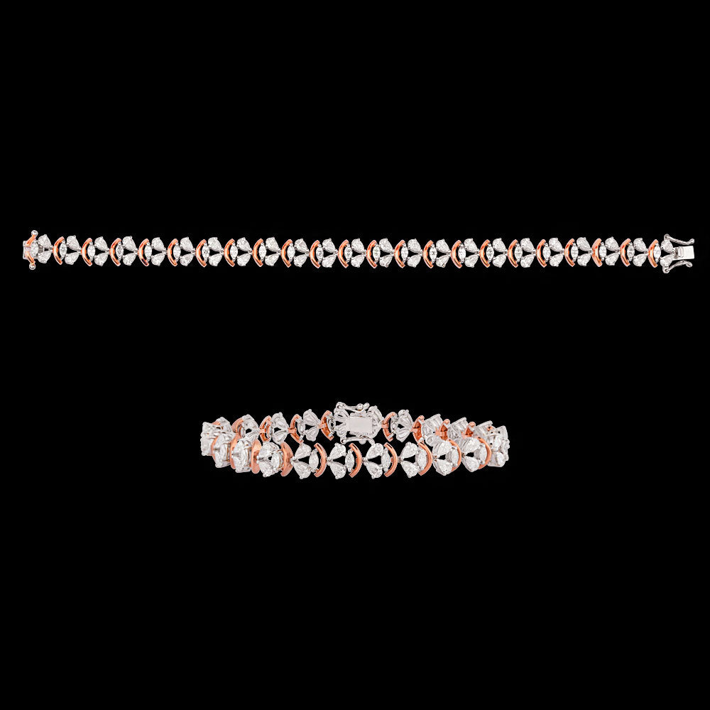 18K Rose Gold Diamond Bracelet - 4.658ct VVS-EF