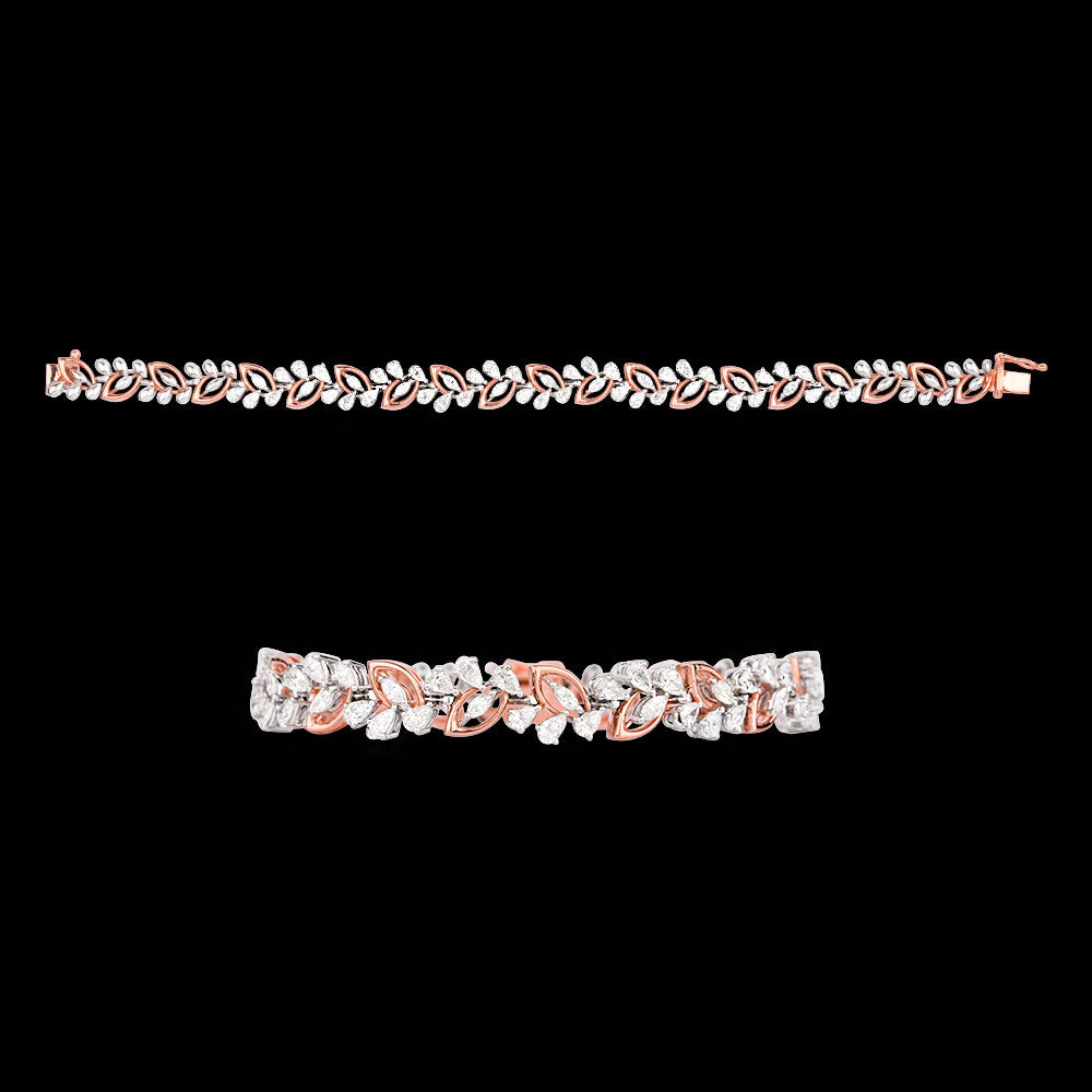18K Rose Gold Diamond Bracelet - 2.78ct VVS-EF
