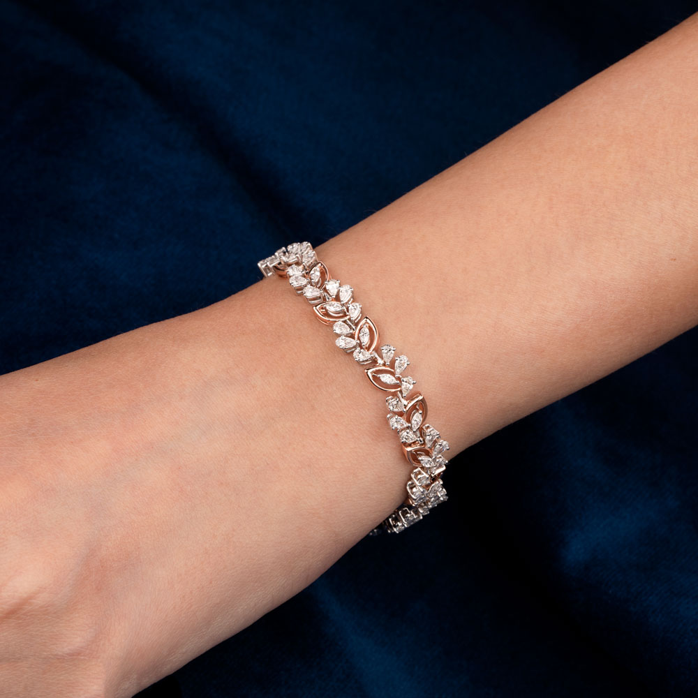 18K Rose Gold Diamond Bracelet - 2.78ct VVS-EF