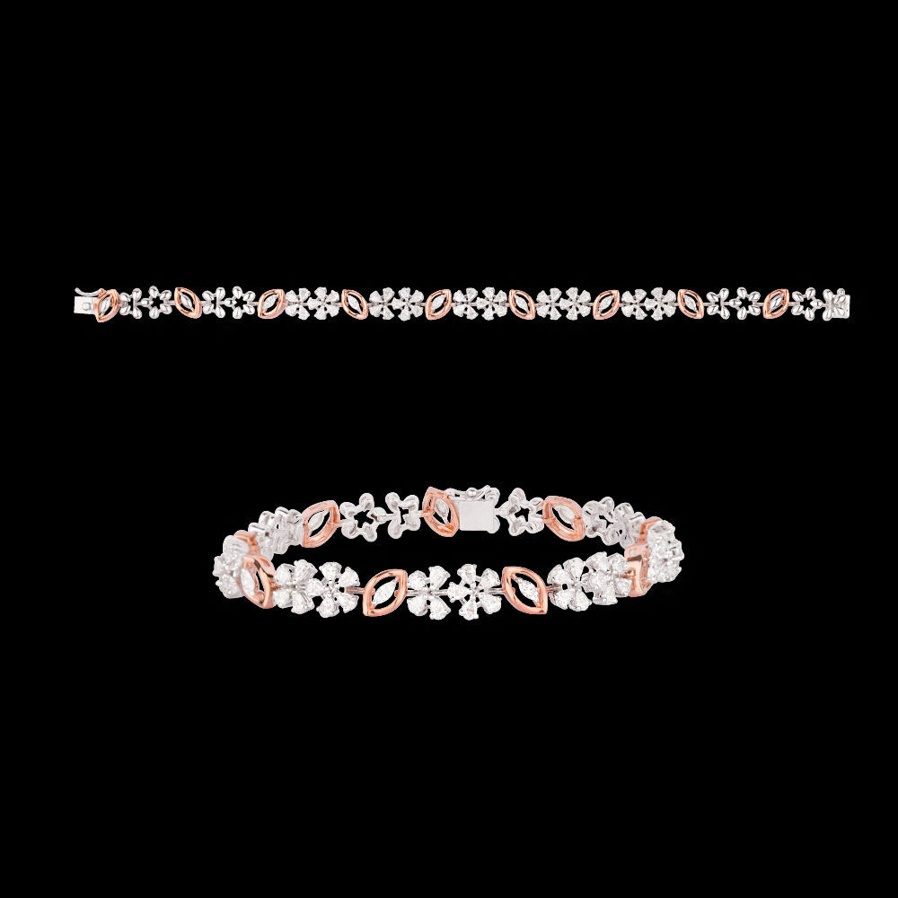 18K Rose Gold Diamond Bracelet - 2.094ct VVS-EF