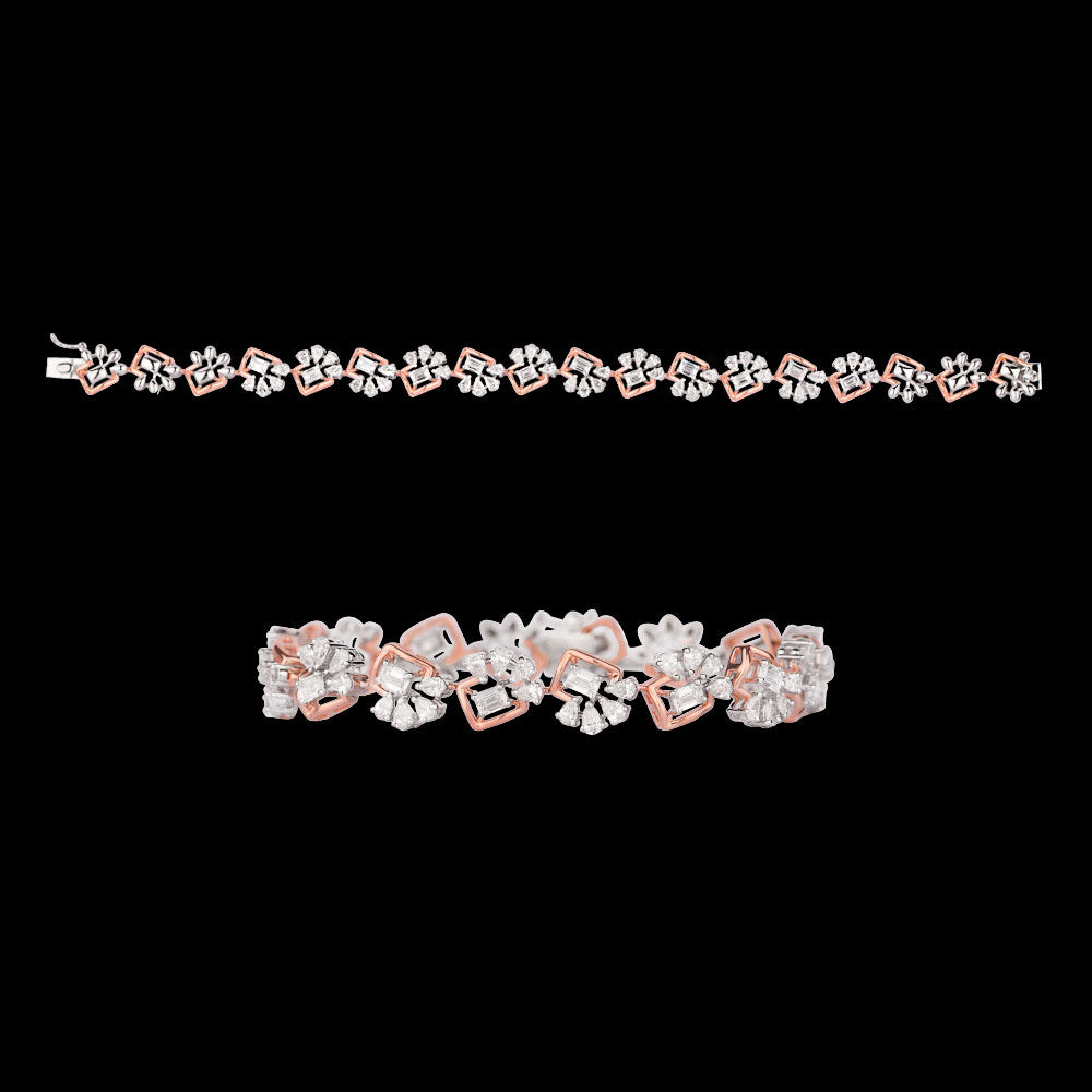 18K Rose Gold Diamond Bracelet - 2.78ct VVS-EF