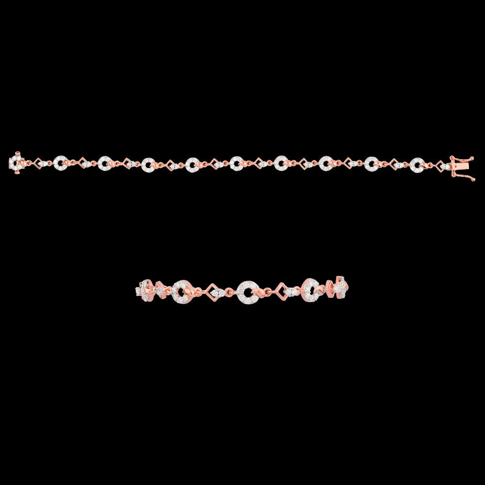 18K Rose Gold Diamond Bracelet - 1.25ct VVS-VS-EF