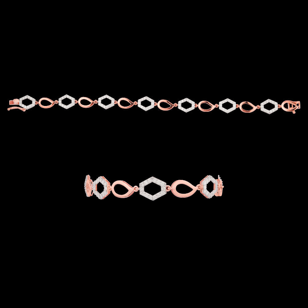 18K Rose Gold Diamond Bracelet - 1.67ct VVS-VS-EF