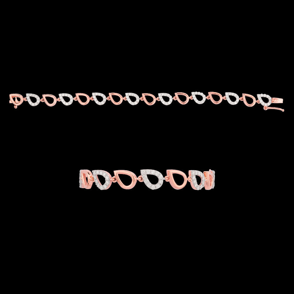 18K Rose Gold Diamond Bracelet - 1.49ct VVS-VS-EF