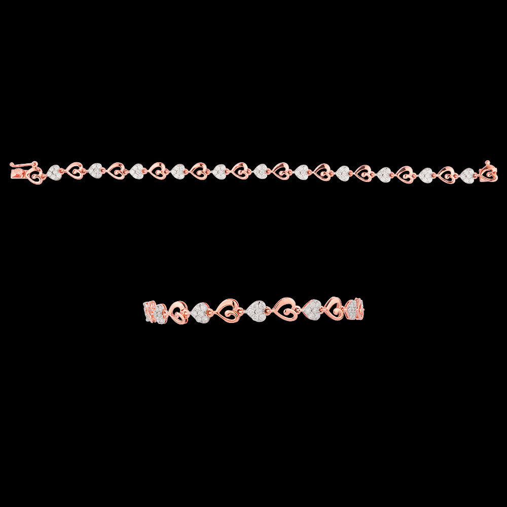 18K Rose Gold Diamond Bracelet - 1.14ct VVS-VS-EF