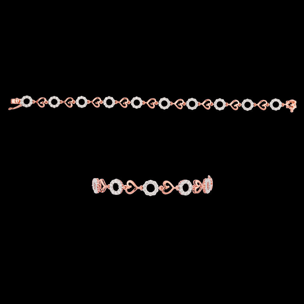 18K Rose Gold Diamond Bracelet - 1.72ct VVS-VS-EF