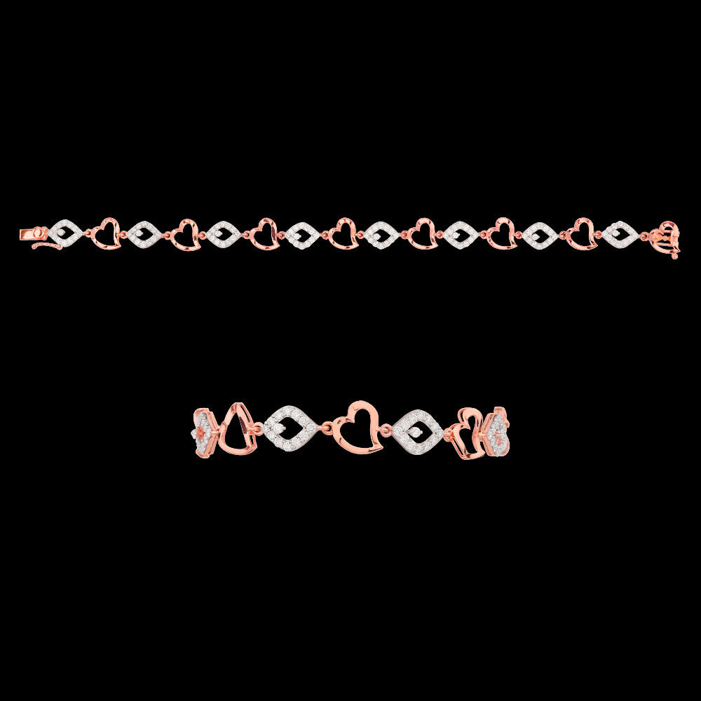 18K Rose Gold Diamond Bracelet - 1.89ct VVS-VS-EF