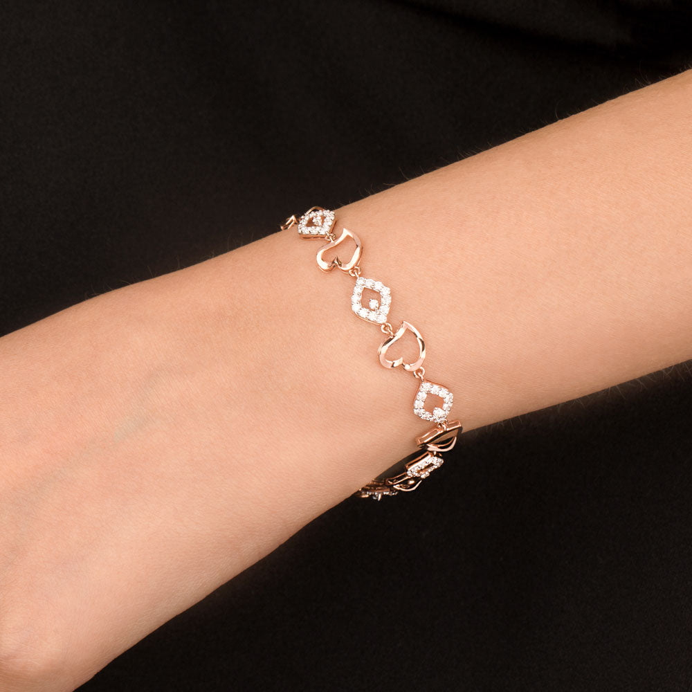 18K Rose Gold Diamond Bracelet - 1.89ct VVS-VS-EF