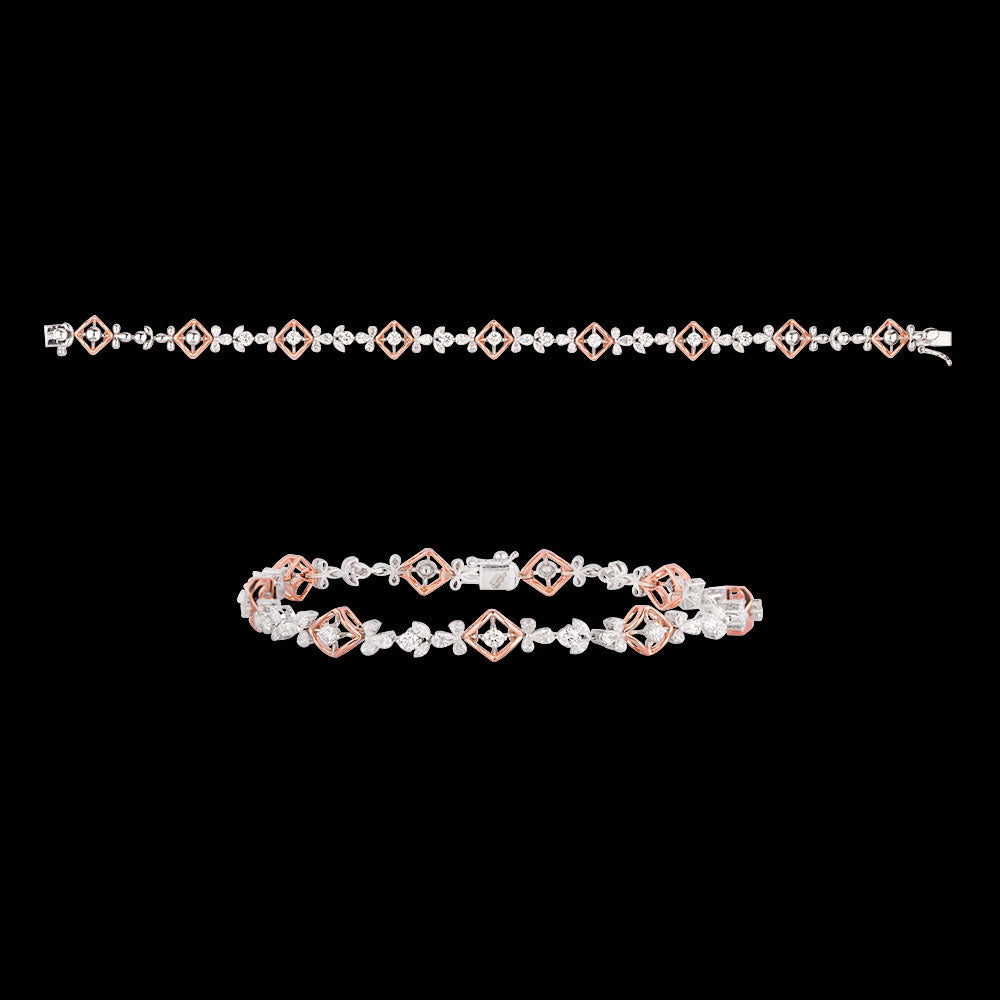 18K Rose Gold Diamond Bracelet - 1.923ct VVS-VS-EF