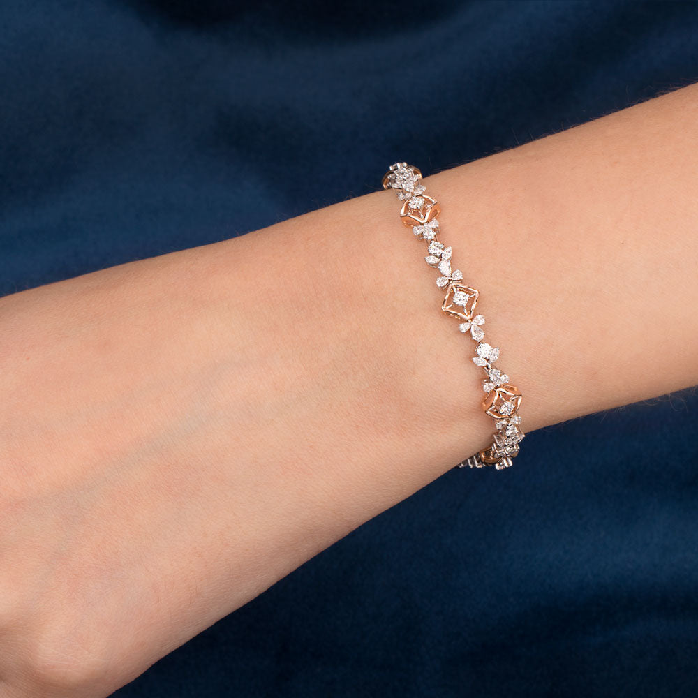 18K Rose Gold Diamond Bracelet - 1.923ct VVS-VS-EF