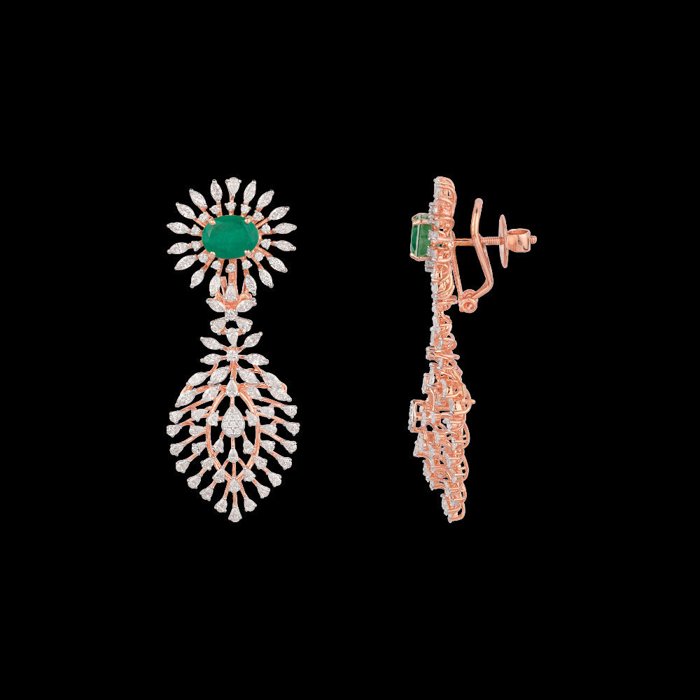 18K Rose Gold Diamond Jewellery - 4.907ct VVS-EF with Colour Stones