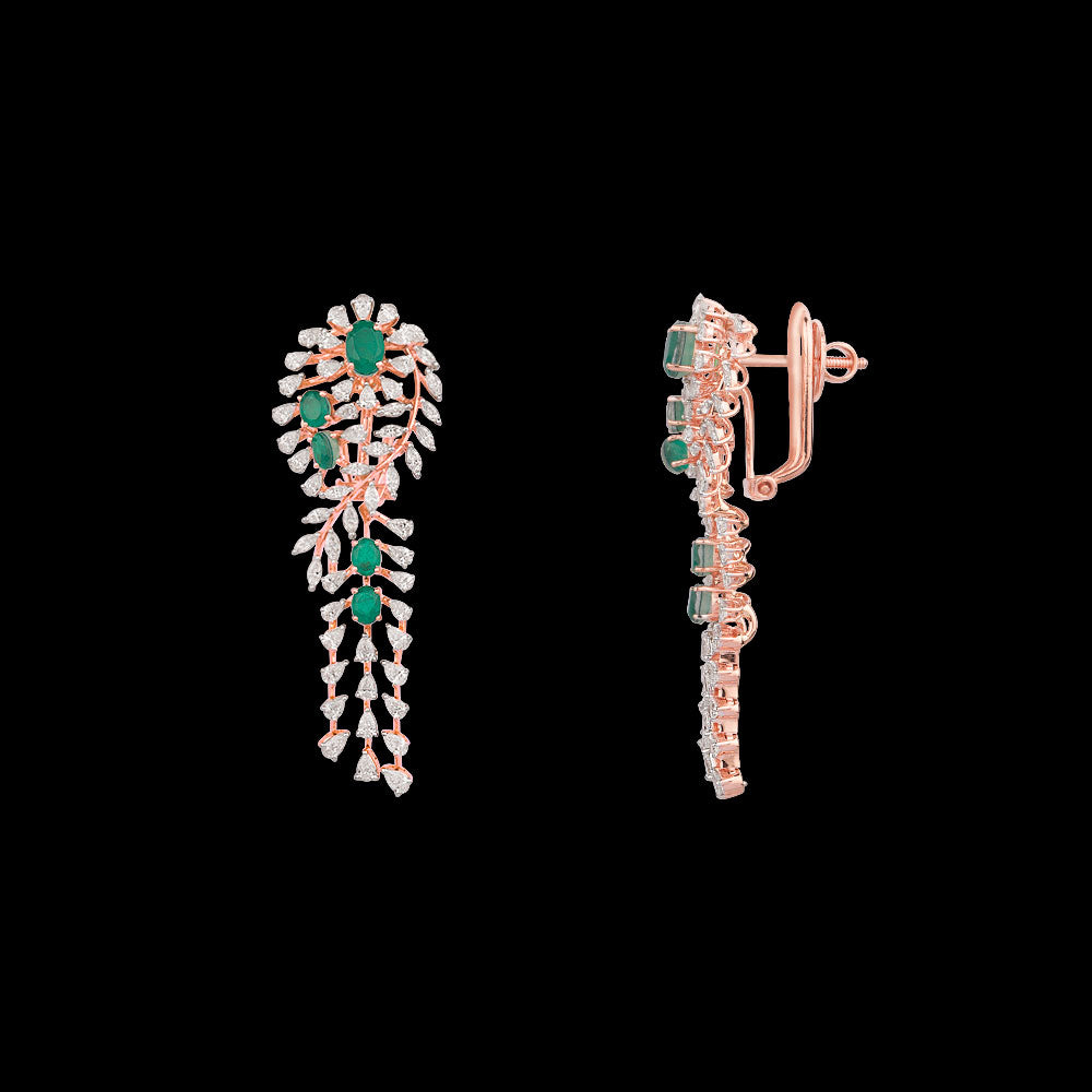 18K Rose Gold Diamond Jewellery - 3.658ct VVS-EF with Colour Stones