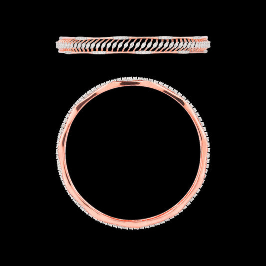 18K Rose Gold Diamond Bangle - 2.44ct VVS-EF