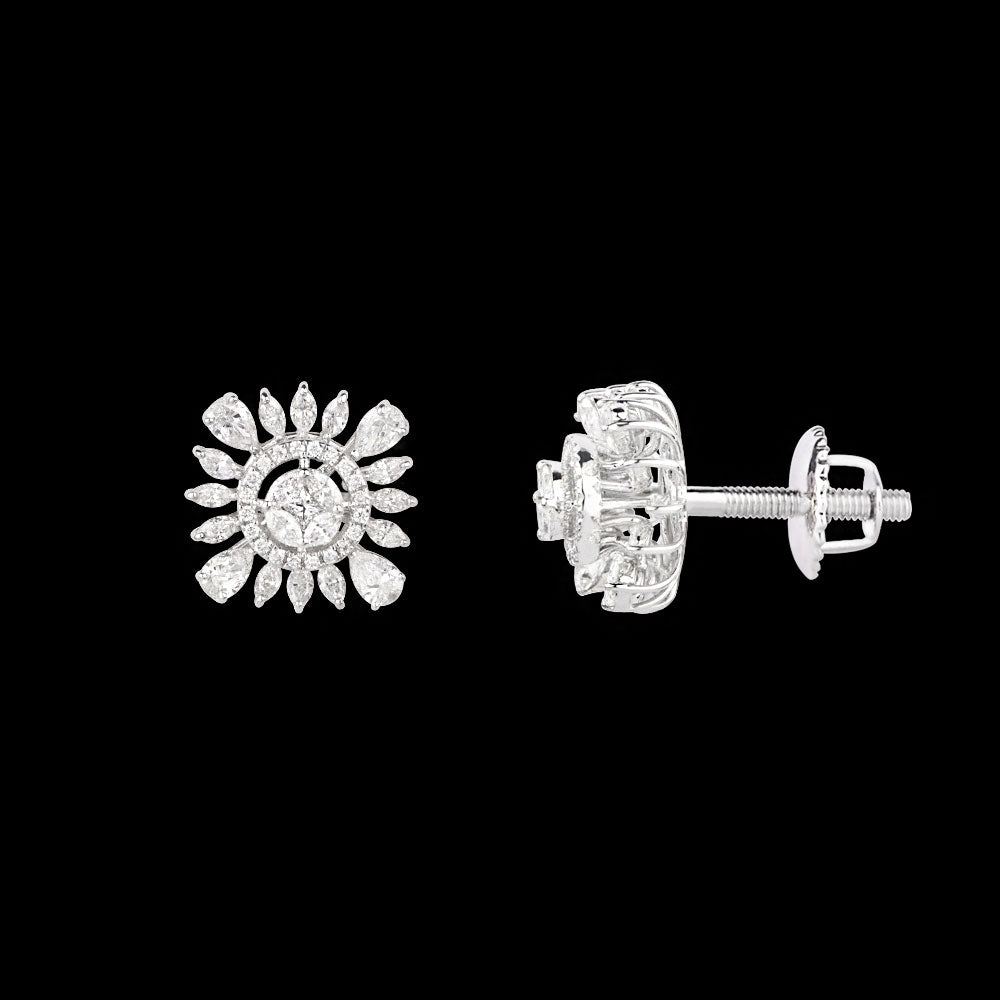 18K Rose Gold Diamond Earrings - 1.89ct VVS-EF