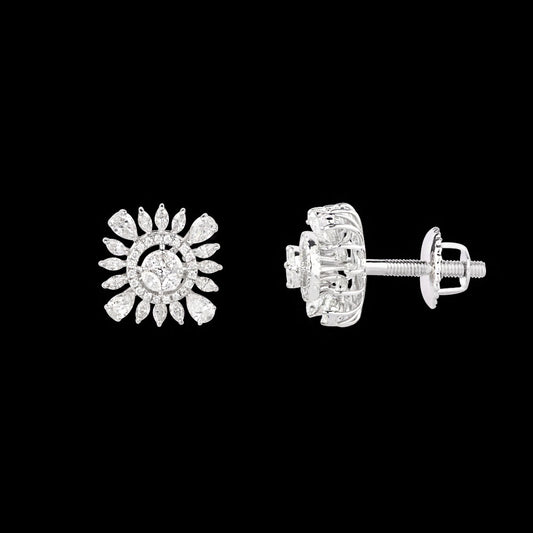 18K Rose Gold Diamond Earrings - 1.89ct VVS-EF