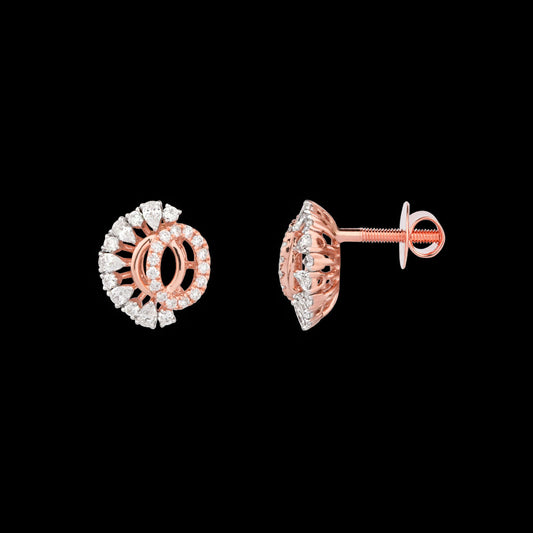 18K Rose Gold Diamond Earrings - 0.75ct VVS-EF