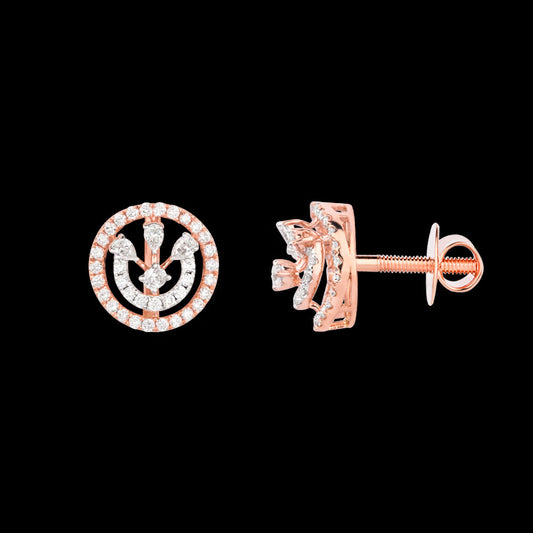 18K Rose Gold Diamond Earrings - 0.78ct VVS-EF