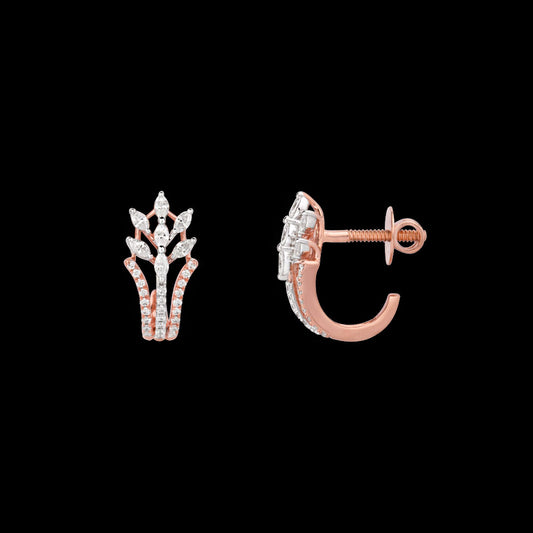 18K Rose Gold Diamond Earrings - 0.57ct VVS-EF