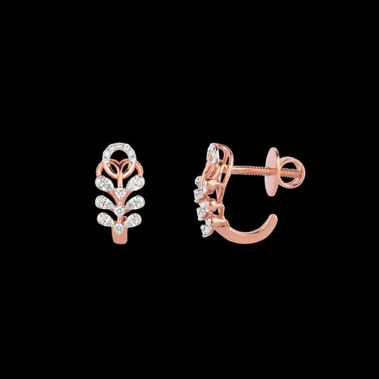 18K Rose Gold Diamond Earrings - 0.55ct VVS-EF