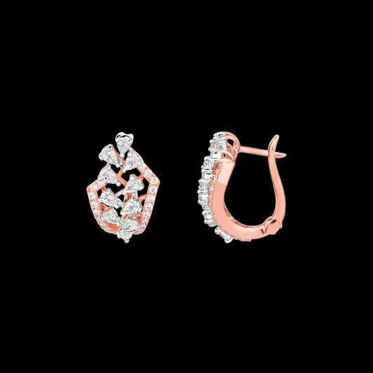 18K Rose Gold Diamond Earrings - 1.08ct VVS-EF