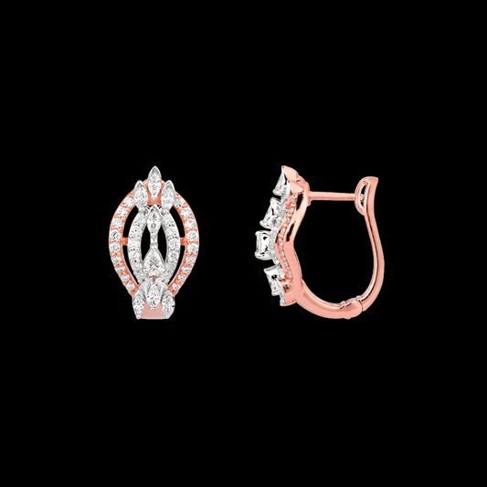 18K Rose Gold Diamond Earrings - 0.83ct VVS-EF