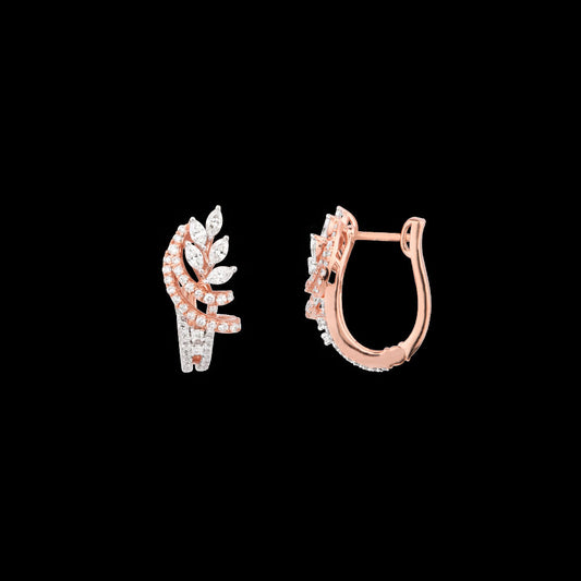 18K Rose Gold Diamond Earrings - 0.84ct VVS-EF