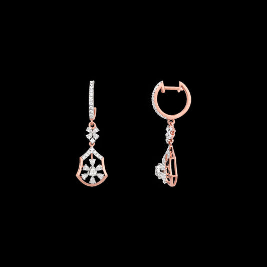18K Rose Gold Diamond Earrings - 0.71ct VVS-EF