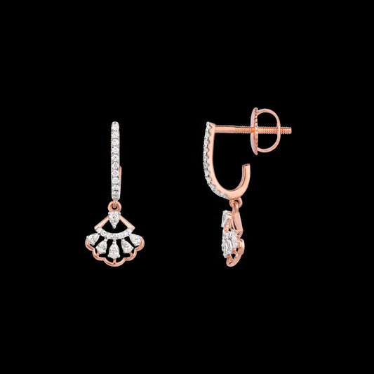 18K Rose Gold Diamond Earrings - 0.56ct VVS-EF