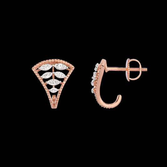 18K Rose Gold Diamond Earrings - 0.49ct VVS-EF