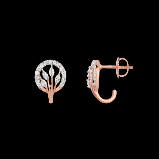 18K Rose Gold Diamond Earrings - 0.52ct VVS-EF