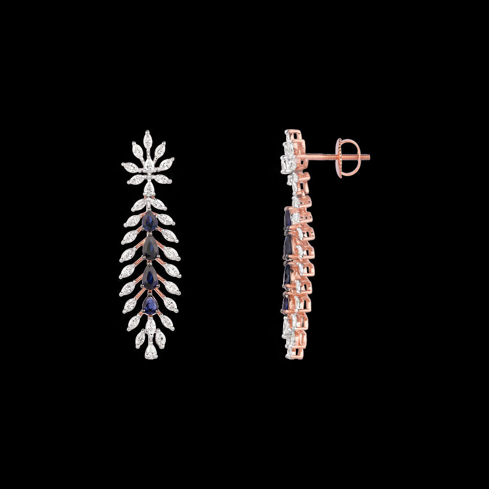 18K Rose Gold Diamond Jewellery - 2.11ct VVS-EF with Colour Stones