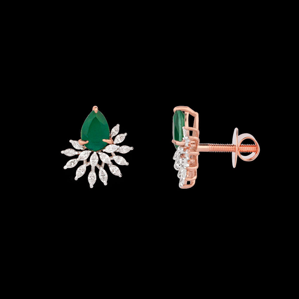 18K Rose Gold Diamond Jewellery - 1.33ct VVS-EF with Colour Stones