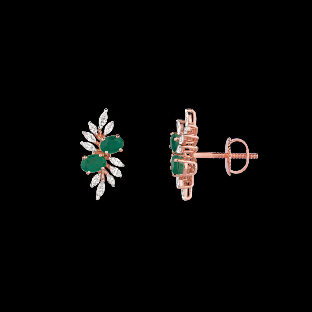 18K Rose Gold Diamond Jewellery - 0.65ct VVS-EF with Colour Stones